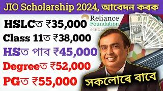 Jio Scholarship 2024  Class 10th To PG Students Can Apply  Reliance Foundation Scholarship 2024