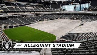 Raiders Gameday Field Tray Moves Inside Allegiant Stadium for the First Time  Las Vegas Raiders