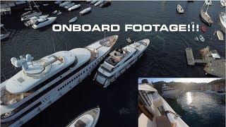 EPIC SUPER YACHT  - DOCKING IN PORTOFINO Captains Vlog 88