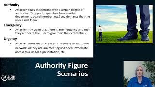 Alpine Securitys Security Awareness Training Sample Help Me and Authority Figure Scenarios
