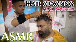 Hair cracking head massage face massage by Suresh IndianBarber  ASMR