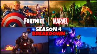 Fortnite Season 4 All HIDDEN Details & Info‼️ 5+ Mythics NEW Weapons & POIs + MORE