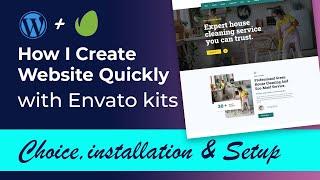 How I make a website quickly using Envato elements  Elementor Kit section Installation & Setup