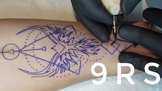 Geometric tattoo  3x speed