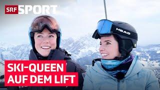 «Ich liebe Desserts wirklich sehr»   Tina auf dem Lift mit Mikaela Shiffrin  SRF Sport