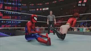 REQUEST HOT SUPERHEROINE ELASTIGIRL VS SPIDER-MAN  iron man submission match