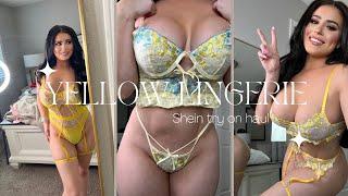 Shein ALL Yellow Lingerie Try On  #tryon #sheinhaul