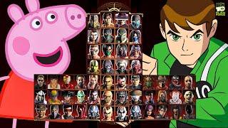 Mortal Kombat 9 - PEPPA PIG & BEN 10 - Expert Tag Ladder - Gameplay @1080p - 60ᶠᵖˢ 