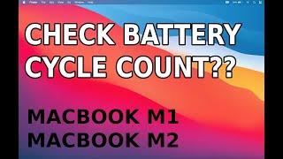 How to check battery cycle counts in Macbook M1M2.