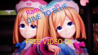 MMD Hyperdimension Neptunia  Ram and Rom Dive to Blue  Free Video