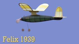 Felix by Albert E. Hatfull 1939. Rubber powered free flight.