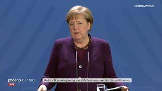 CoronaVirus - Pressekonferenz von Angela Merkel