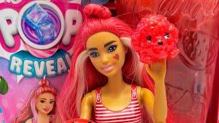 ASMR Barbie Pop Reveal Fruit Series   Mystery Slime Reveal  Satisfying video #barbie #asmr