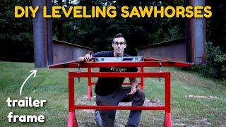 DIY Leveling Sawhorse Build HEAVY DUTY