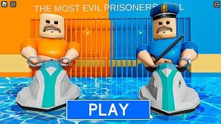 Water Prisoner Vs Water Police in BARRYS PRISON RUN Escape obby #Roblox