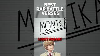 LIGHT YAGAMI BEST RAP BATTLE VERSES #shorts #rapbattle #monika #ddlc #deathnote #hiphopmusic