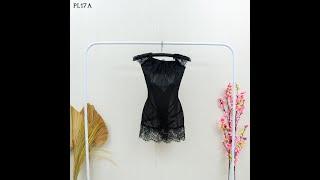 BAJU TIDUR SABRINA PREMIUM SEXY LINGERIE SLEEPWEAR HITAM PL17A