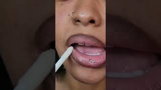 ASMR  LIPGLOSS APPLICATION  { DIY GLITTER GLOSS } yay or nay? 