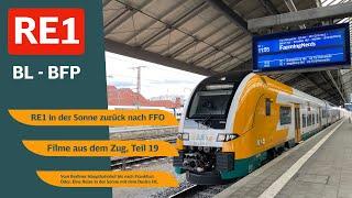 #019  Führerstandsmitfahrt  RE1  Berlin Frankfurt Oder  In der Sonne zurück nach FFO