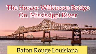 The  Horace Wilkinson Bridge in Baton Rouge Louisiana USA. Trip from New Orleans to Houston Texas.