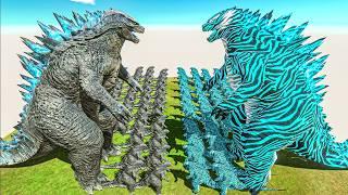 Legendary Godzilla War - Growing Godzilla 2014 VS Blue Tiger Godzilla Size Comparison Godzilla
