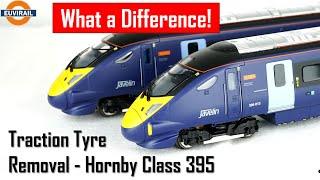 Traction Tyre Removal from the Hornby Class 395 - Before and After results that will surprise you