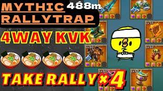 488M Might Mythic Rally Trap. Take 4 Rally With 4 Way KVK. I Eat A Lot Of Noodles. - Lords Mobile