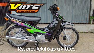 Restorasi Supra X 100cc Depok Om Joni  Vins Modified #vinsmodified #restorasi #suprax