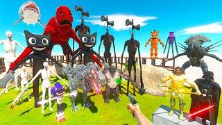 Hunting Giant Titanus Red and Parkour Fights Carnivore Dinosaurs - Animal Revolt Battle Simulator