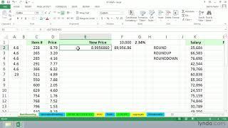 Excel Tutorial - ROUND ROUNDUP and ROUNDDOWN