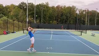 Men’s Tennis Match 5.0 NTRP Court Level View John Vs Josh Charlotte NC