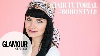 schnell & einfach Kopftuch binden im Boho Style I GLAMOUR Hair Tutorial