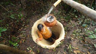 Survival Girl Has Commitment Building Underground House and Bamboo Swimming Pools Living Alone