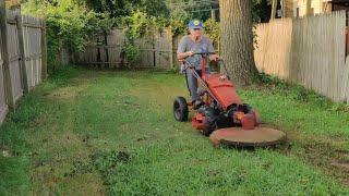 56 Gravely L Cold Start & Mulching Nuts After Repairs.