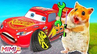 What happened to Lightning McQueen? Hamster MiMi Rescue  HAMSTER WORLD MIMI