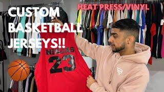 HOW TO MAKE CUSTOM JERSEYS  HEAT PRESSVINYL METHOD