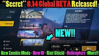 Secret PUBG Mobile 0.14 Global BETA Released NEW ZOMBIE MODE - NEW UI - RIOT SHIELD - AWM in TDM