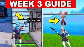 Fortnite ALL Season 7 Week 3 Challenges Guide Fortnite Battle Royale - Ring the Doorbell Zipline