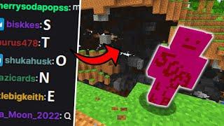 Minecraft but if chat spells stone it gets deleted...