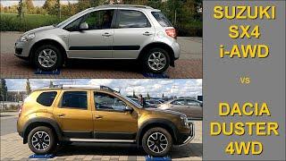 SLIP TEST - Suzuki SX4 i-AWD & Fiat Sedici vs Dacia Duster 4WD - @4x4.tests.on.rollers