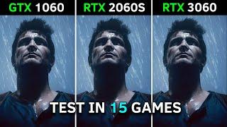 GTX 1060 vs RTX 2060 SUPER vs RTX 3060  Test In 15 Latest Games  2023