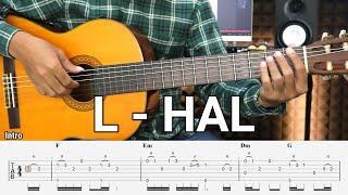 L - Hal - Fingerstyle Guitar Tutorial + TAB & Lyrics