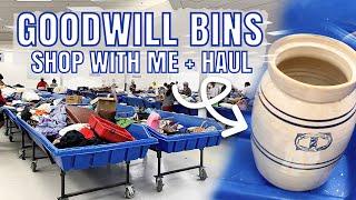 *GOODWILL OUTLET BINS* THRIFT WITH ME & THRIFT HAUL  Vintage Farmhouse Cottage Decor