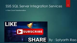 44 SSIS Row Count Transformation  SQL Server Integration Services