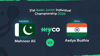 Mahnoor Ali vs Aadya Budhia  Quarter Final  on myco