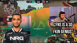 NRG FNS 1000 IQ IGLing Saves NRG from getting FLANKED vs T1 at VCT MASTERS  SEN Tarik Reaction