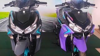 2024 AEROX 155 LATEST COLOR UPDATE DEEP PURPLE AND CYAN