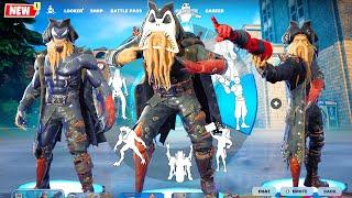 Fortnite x Pirates of the Caribbean DAVY JONES doing All Funny Built-In Emotes