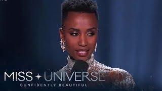 The winning answer of Miss Universe 2019 Zozibini Tunzi  Miss Universe 2019