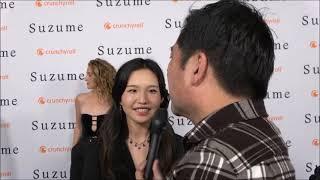Rosalie Chiang Carpet Interview at Suzume Premiere in Los Angeles